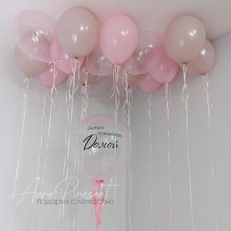 Набор шаров на выписку "Розовое чудо"